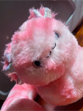 Axolotyl Plush Pink Travel Neck Pillow - Soft Fuzzy Accent